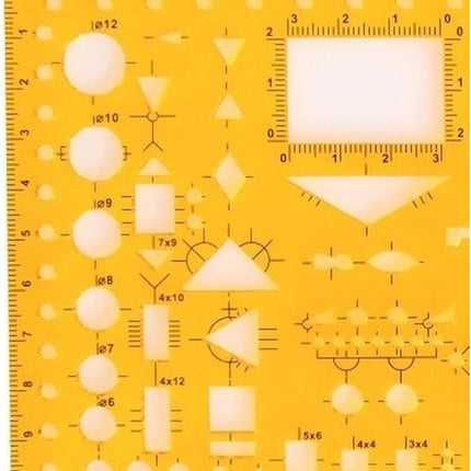 Sjabloon Electrotechniek - Tekenhulpmiddel voor Architecten soft plastic – Template elektricien combisjabloon image 3