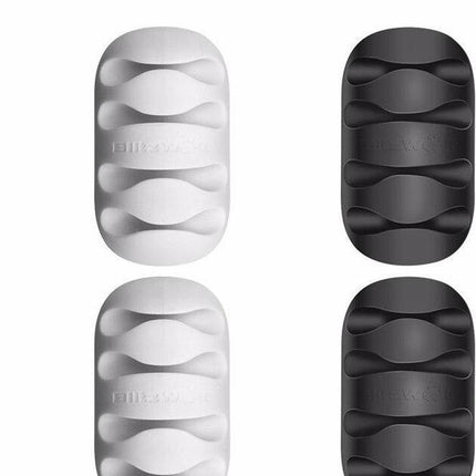 XL Kabelmanagement Kabelclips – Multifunctionele TPU kabelhouders – Zwart/wit