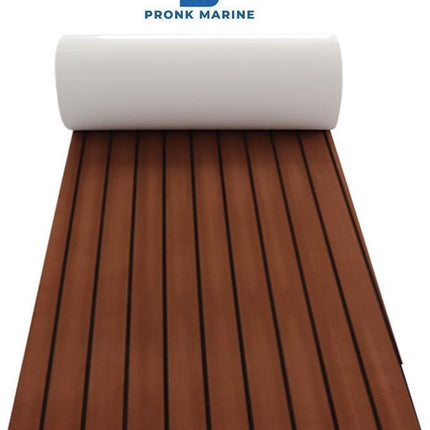 Premium EVA Teak Foam Decking Mat – Bootmat Teak Donkerbruin - 2400mm x 900mm x 6mm