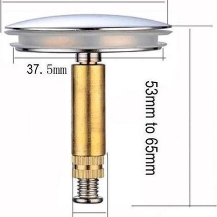 RVS Badkuip Afvoerplug badkamer - Badkuipstop met afdichting – verstelbare Gootsteenstop universele Afvoerplug - 43 mm Wit image 6