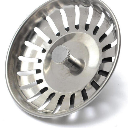 RVS Korfplug Afvoerplug - Geen Verstopping – Spoelbak zeef - Afvoerstopper - Korfplug – Gootsteenzeef - 79 mm image 2