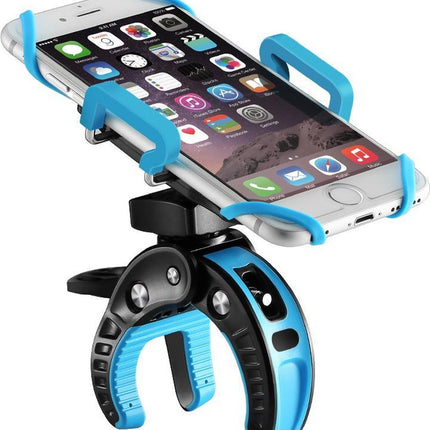Premium Telefoonhouder Fiets / Mountainbike - Smartphonehouder Fiets / Kinderwagen / Motor BLAUW
