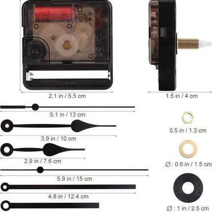 Quartz uurwerk - Nieuw Los Uurwerk Kopen en Vervangen - GWS HR1688 - 22.5 Stil Klokwerk image 7