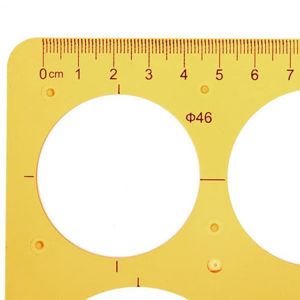 Grote cirkel rond rondetekening Sjabloon KT Soft Kunststof liniaal ontwerp tekentafel image 4