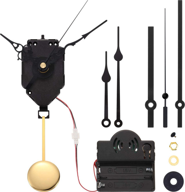 GWS Slingeruurwerk Vervanging Lange As Slinger – Los Quartz Pendule Goud Uurwerk Mechanisme 17mm