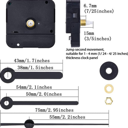 Quartz uurwerk - Nieuw Los Uurwerk Kopen en Vervangen - GWS HR 1688-15 Zwart image 5