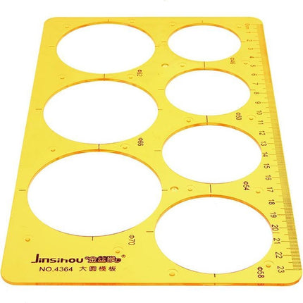 Grote cirkel rond rondetekening Sjabloon KT Soft Kunststof liniaal ontwerp tekentafel image 2