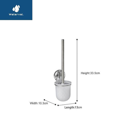 Waterval Wc-Borstel Hangend Zuignap RVS – Toiletborstel met Zuignaphouder – RVS Design - Optimale Hygiëne image 6
