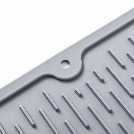 Waterval siliconen keukenmat – Siliconen Bescherming keukenblad Afwasmat – 40 x 30CM – Afdruipmat Grijs image 8