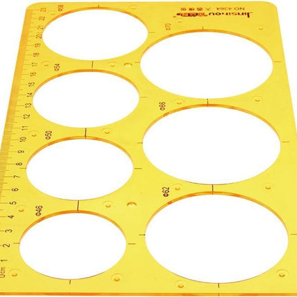 Grote cirkel rond rondetekening Sjabloon KT Soft Kunststof liniaal ontwerp tekentafel image 3