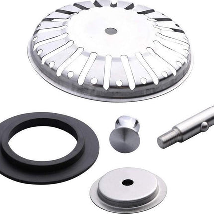 Voordeel Set Waterval RVS Gootsteen Afvoer Plug Keuken - Spoelbak zeef - Afvoerstopper - Korfplug - Gootsteen zeef 84mm - 2 stuks image 9