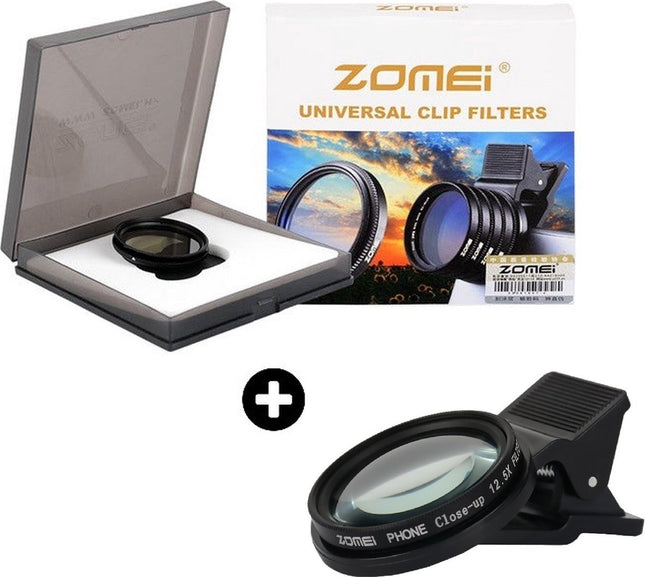 Zomei Macro Lens Telefoon Close-up 12.5X Filter Lens – Clip-on Lens Macro Filter Telefoon Camera Filter Lens voor iPhone Samsung