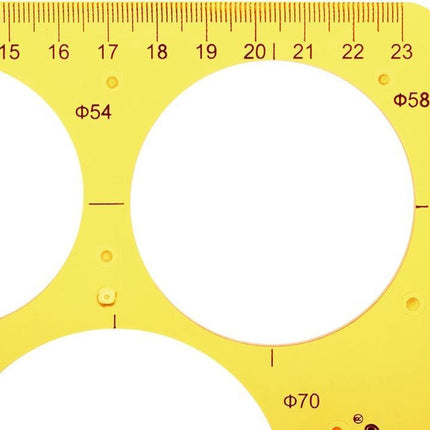 Grote cirkel rond rondetekening Sjabloon KT Soft Kunststof liniaal ontwerp tekentafel image 5