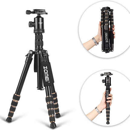 Zomei Z669 Professioneel Lichtgewicht DSLR Camerastatief - Universeel Fotostatief voor Fotografie – Aluminium Tripod Monopod - Zwart 152CM image 2
