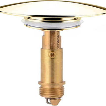 Waterval pop-up waterstopper – Spoelbak Wastafel stopper - Badkamer Gootsteen Plug Stop – 66mm Goud