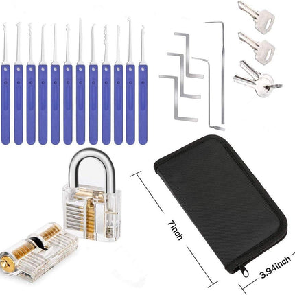 Lock Premium Lockpick Set – 20-delig – Inclusief 2 transparante sloten – Lockpicken voor beginners en professionals image 7