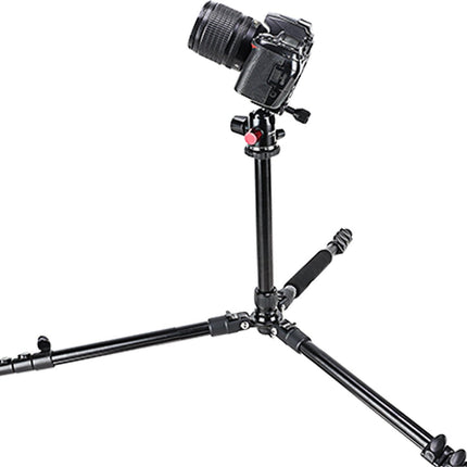 Professioneel Lichtgewicht DSLR Camerastatief - Universeel Fotostatief voor Fotografie – Aluminium Tripod Zwart 161CM image 6