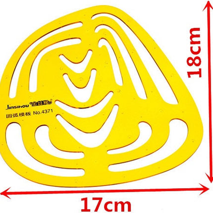 Arc teken ontwerpsjabloon Mode - Tekenhulpmiddel ontwerpen soft plastic – Plastic liniaal template ontwerpers image 4