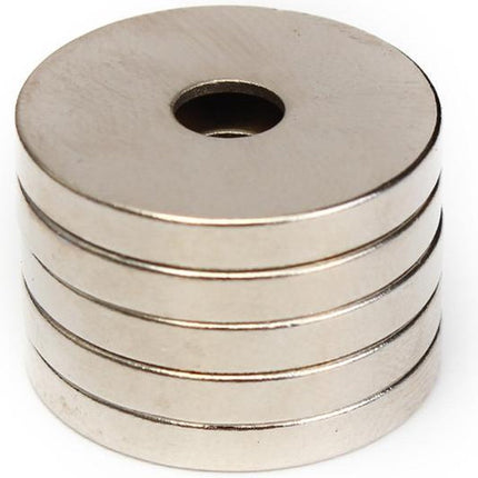 Super sterke Neodymium Magneten - Rond met Gat - N50 20x3mm - 5 Stuks image 4