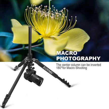 Q555 Professioneel Lichtgewicht DSLR Camerastatief - Universeel Fotostatief voor Fotografie – Aluminium Tripod Zwart 160CM image 7
