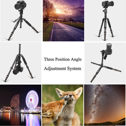 Zomei Z669 Professioneel Lichtgewicht DSLR Camerastatief - Universeel Fotostatief voor Fotografie – Aluminium Tripod Monopod - Zwart 152CM image 8