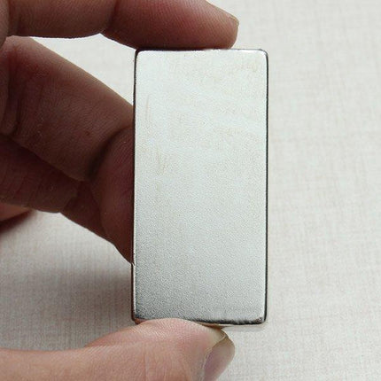 7x Super Magneet BlokMagneet 50 x 25 x 10 mm Neodymium N52 Vernikkeld