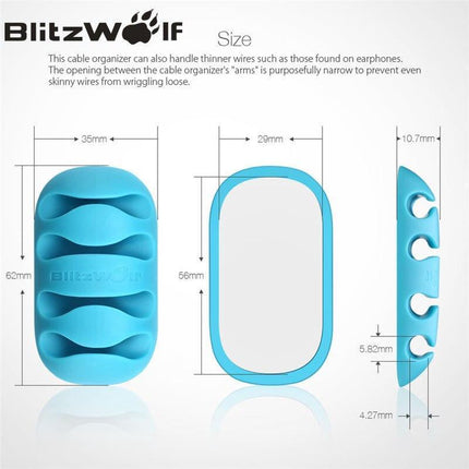 XL Kabelmanagement Kabelclips – Multifunctionele TPU kabelhouders – Zwart/wit image 3