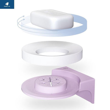 Waterval Zeephouder Badkamer Plakstrip – Zeep Tray Roze met Kleefbevestiging image 3
