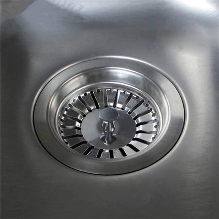 Voordeel Set Waterval RVS Gootsteen Afvoer Plug Keuken - Spoelbak zeef - Afvoerstopper - Korfplug - Gootsteen zeef 84mm - 2 stuks image 5