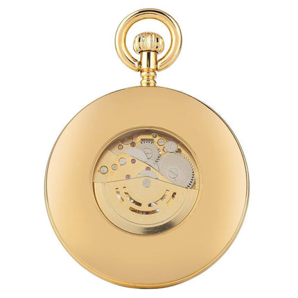 Vintage Zakhorloge Deluxe Mechanisch Goud – Met ketting - Mechanisch zakhorloge met handmatige opwinding image 3