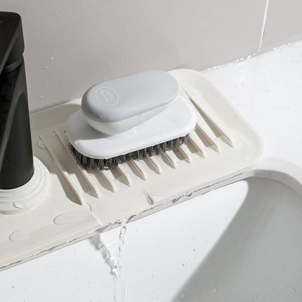 Waterval Siliconen Mat voor Keukenkraan – Anti lek tray Keuken Badkamer - Wastafel Splash Bescherming - Donkergrijs 37cm image 7