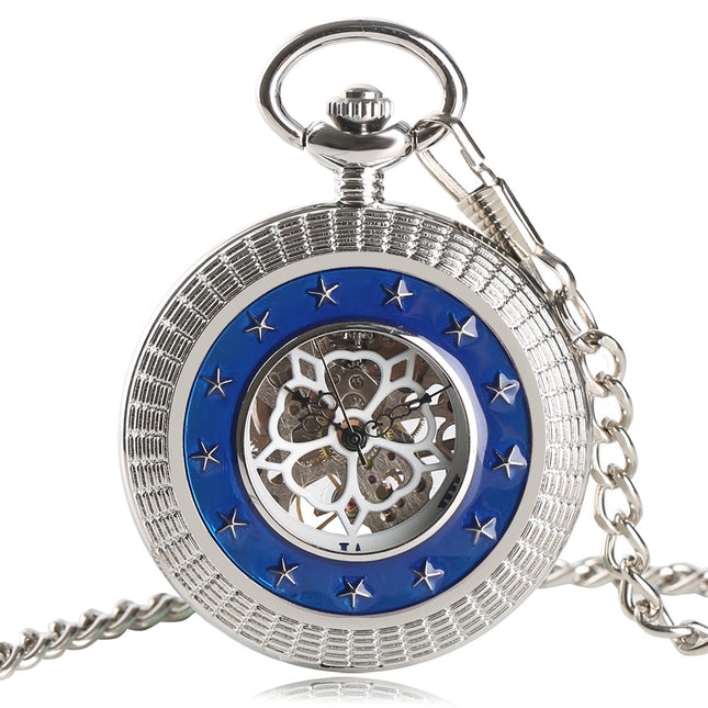 Zakhorloge Deluxe Mechanisch Zilver - Met ketting - Mechanisch zakhorloge met handmatige opwinding