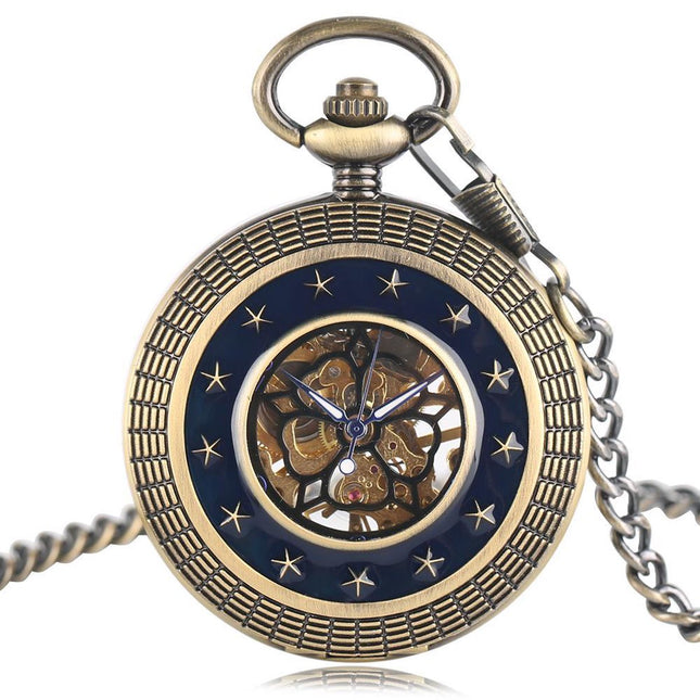 Zakhorloge Deluxe Mechanisch Brons – Met ketting - Mechanisch zakhorloge met handmatige opwinding
