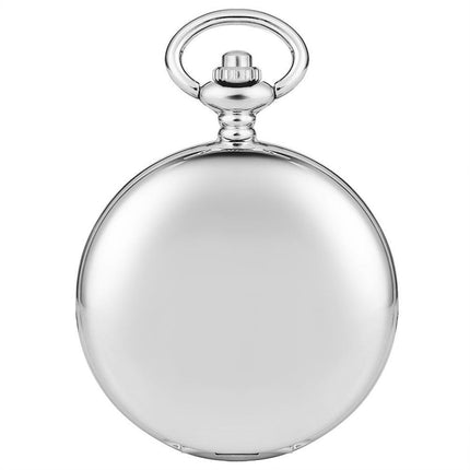 Zakhorloge Quartz Zilver – Pocket watch Met ketting - Quartz zakhorloge met Romeinse cijfers image 4
