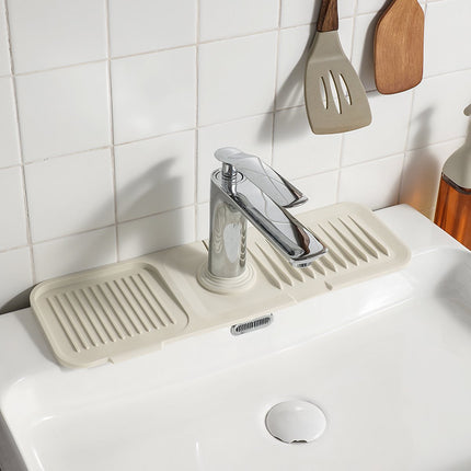 Waterval Siliconen Mat voor Keukenkraan – Anti lek tray Keuken Badkamer - Wastafel Splash Bescherming - Donkergrijs 37cm image 9