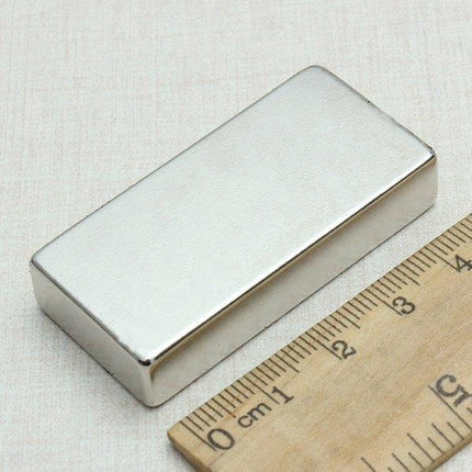 1x Super Magneet BlokMagneet 50 x 25 x 10 mm Neodymium N52 Vernikkeld image 3