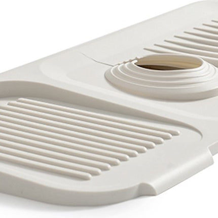 Waterval Siliconen Mat voor Keukenkraan – Anti lek tray Keuken Badkamer - Wastafel Splash Bescherming - Donkergrijs 45cm image 10