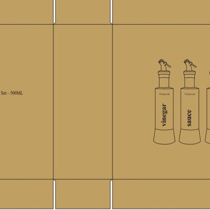 Waterval RVS Olijfoliefles Set Deluxe 500ML - Olieflessen met Schenktuit – 3 Olijfolie flessen - Olie fles glas - Cadeautip image 6