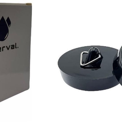 Waterval gootsteenstoppers PVC Zwart - Afvoerstop Wasbakstop - 41mm tot 36mm - 2 stuks image 3