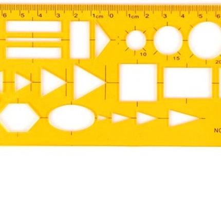 Grafische vormgeving Tekenhulpmiddel – Liniaal Sjabloon soft plastic – Architect Sjabloon Grafisch ontwerp