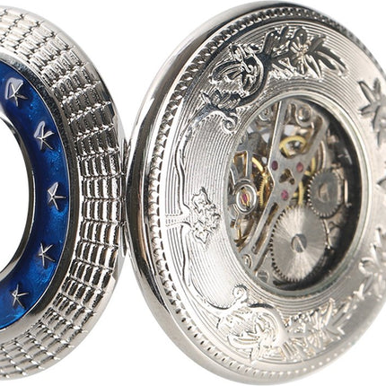 Zakhorloge Deluxe Mechanisch Zilver - Met ketting - Mechanisch zakhorloge met handmatige opwinding image 3