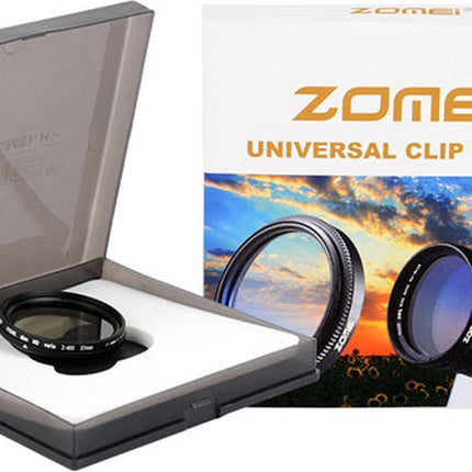 Zomei Verstelbare 37mm Neutral Density Clip-on ND2-ND400 Filter Telefoon Camera Filter Lens voor iPhone Samsung HTC Huawei Android IOS image 5
