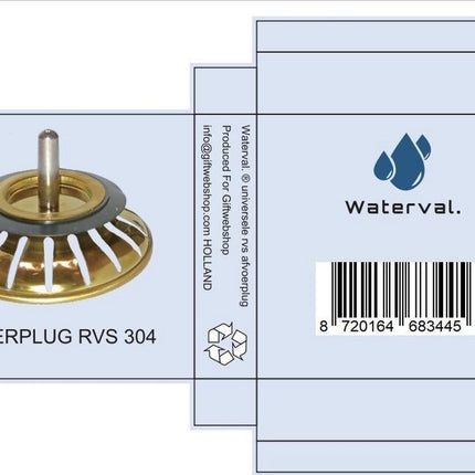 RVS Gootsteen Afvoer Plug Keuken - Geen Verstopping – Spoelbak zeef - Afvoerstopper - Korfplug – Gootsteen zeef - 84mm Goud image 6