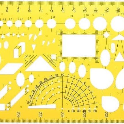 Verwarming teken ontwerpsjabloon - Tekenhulpmiddel Ventilatie Airconditioning soft plastic – Plastic liniaal template teken image 5