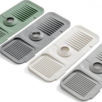 Waterval Siliconen Mat voor Keukenkraan – Anti lek tray Keuken Badkamer - Wastafel Splash Bescherming - Crèmewit 37cm image 2