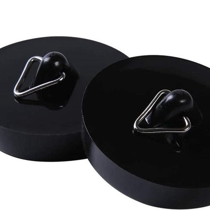 Waterval gootsteenstoppers PVC Zwart - Afvoerstop Wasbakstop - 41mm tot 36mm - 2 stuks image 2