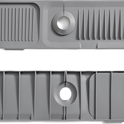Waterval Siliconen Mat voor Keukenkraan – Anti lek tray Keuken Badkamer - Wastafel Splash Bescherming - Donkergrijs 45cm
