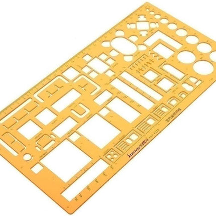Interieurontwerp Woninginrichting Architectuur 1:50 Tekenhulpmiddel - Renovatie soft plastic – Plastic liniaal template architect