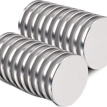 Brute Force Sterke Schijfmagneten - Ronde Magneten Whiteboard – N35 20mm x 2mm - 20 Stuks