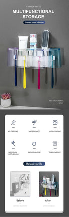 Waterval Badkamer Organizer Wastafel Zuignap – Tandenborstelhouder met Zuignap image 4